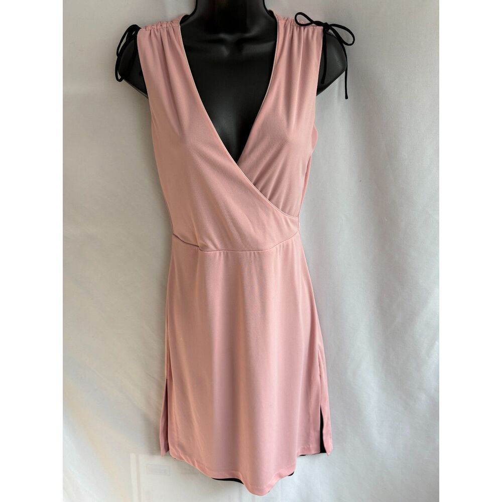 Express Vintage 90's/Y2K Reversible Faux Wrap Dress Size 3/4 Juniors Pale Pink